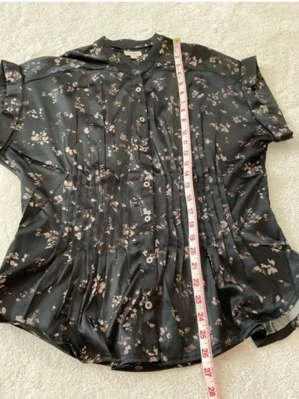Pilcro Silky Pleated Waisted Blouse - Picture 6 of 6